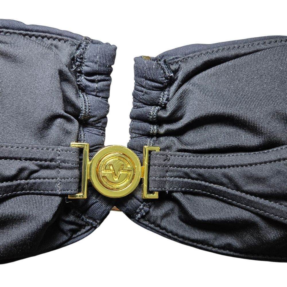 Victoria's Secret Black Halter Bikini with Gold Detail - Picture 6 of 13